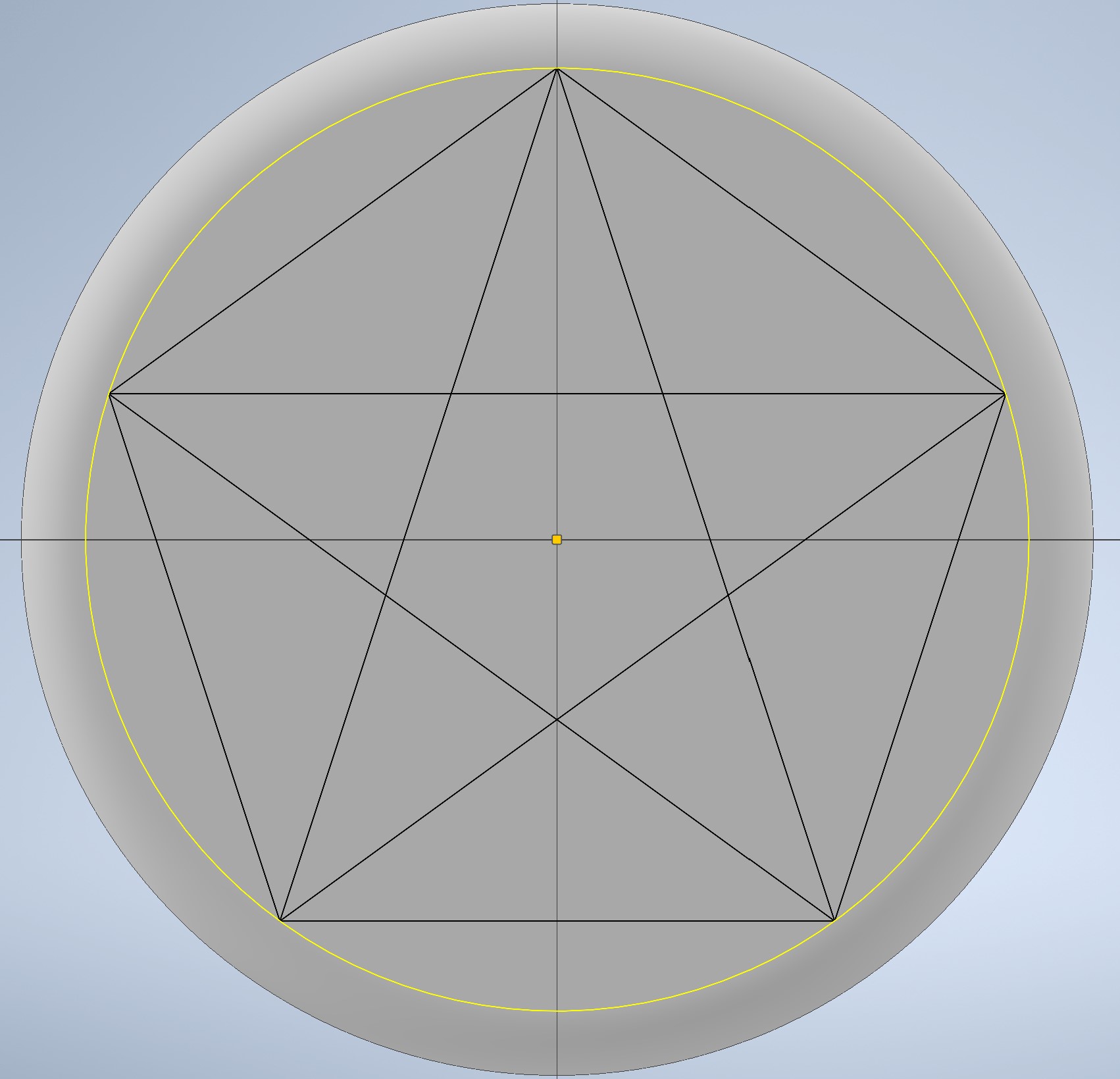 Star sketch with trim tool applied