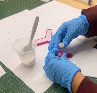 Removing first silicone piece