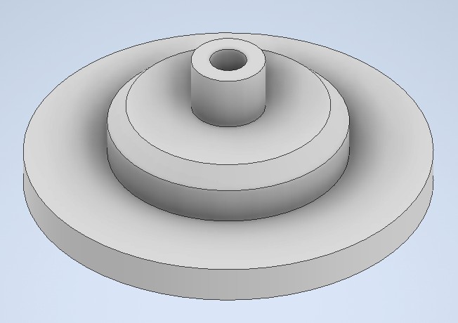 Support cap with 1mm center hole