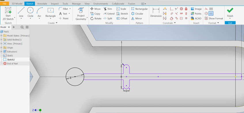 Shell tool creating hollow mold cavity