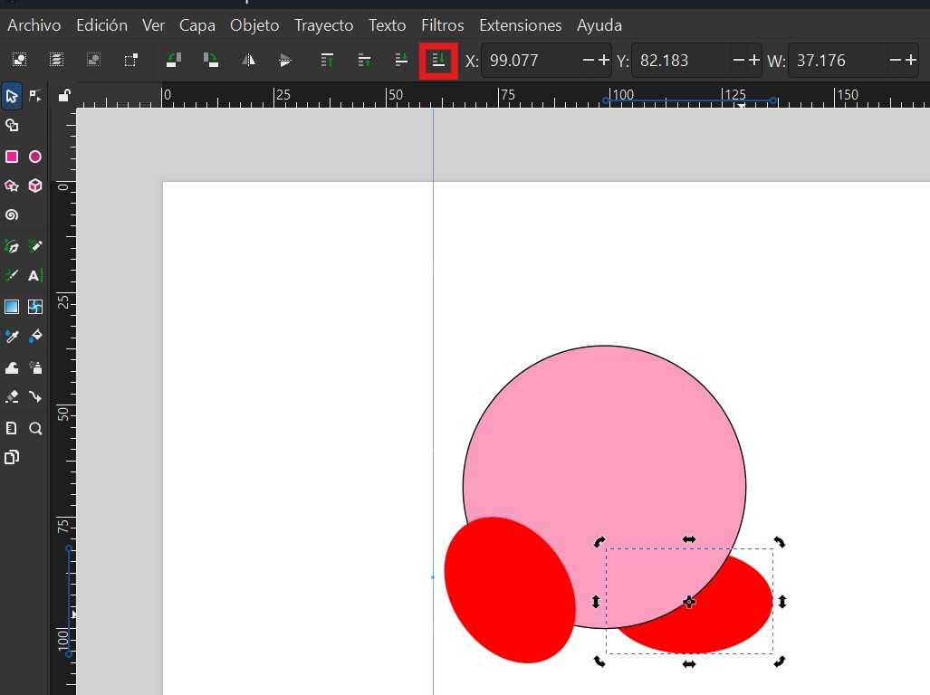 Kirby nearly completed in Inkscape