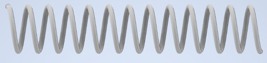Before: Pitch = 40 mm (tight coils)