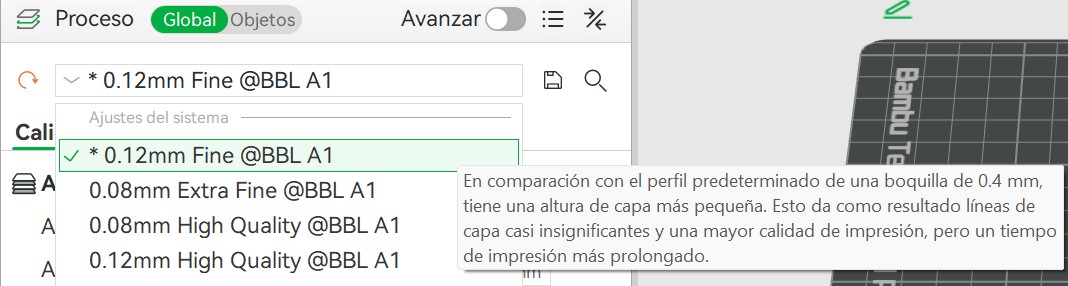 Layer height comparison in slicer