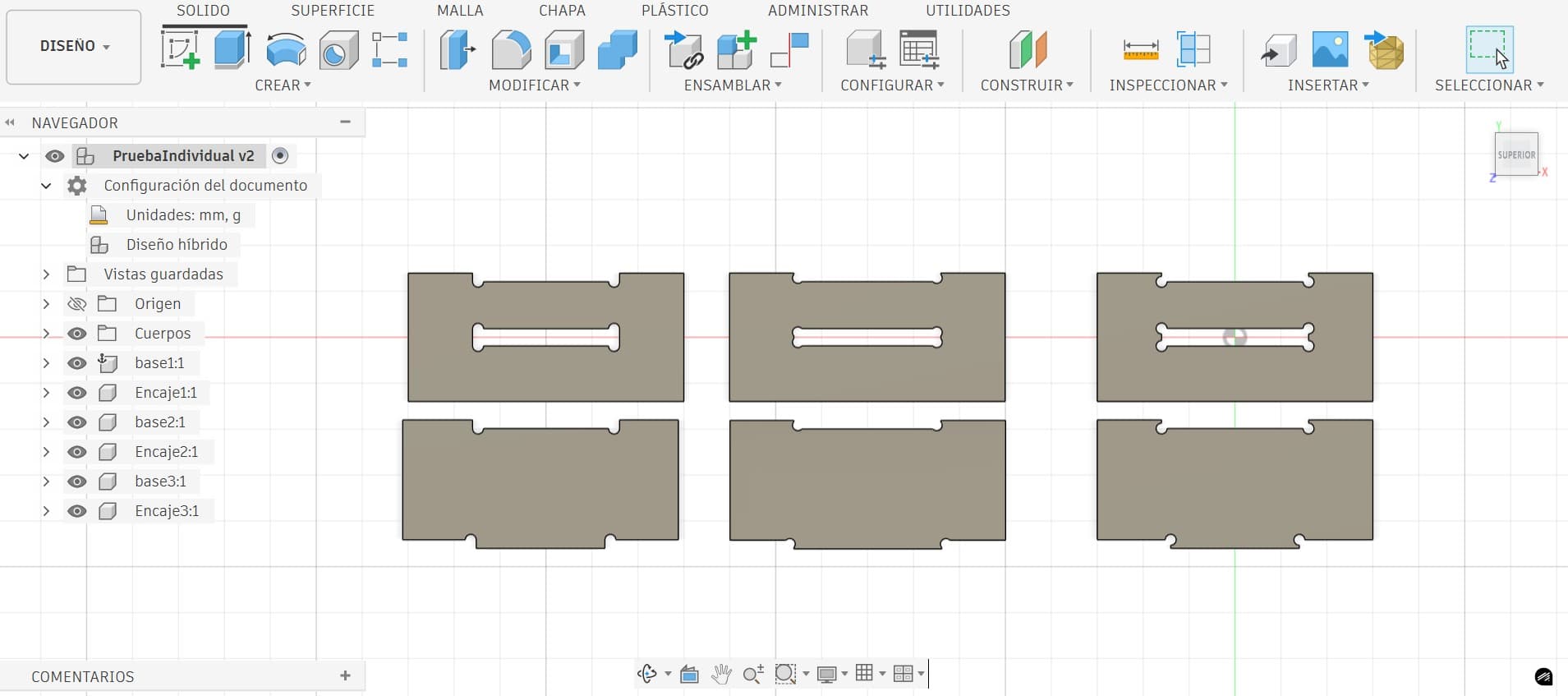 Individual bone tests — right view