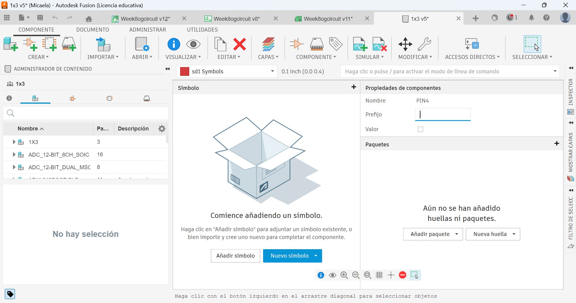 Step 1 - Component properties