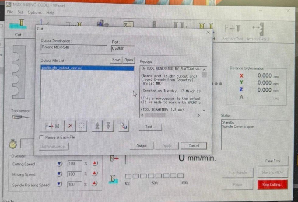 VPanel for Modela Pro II