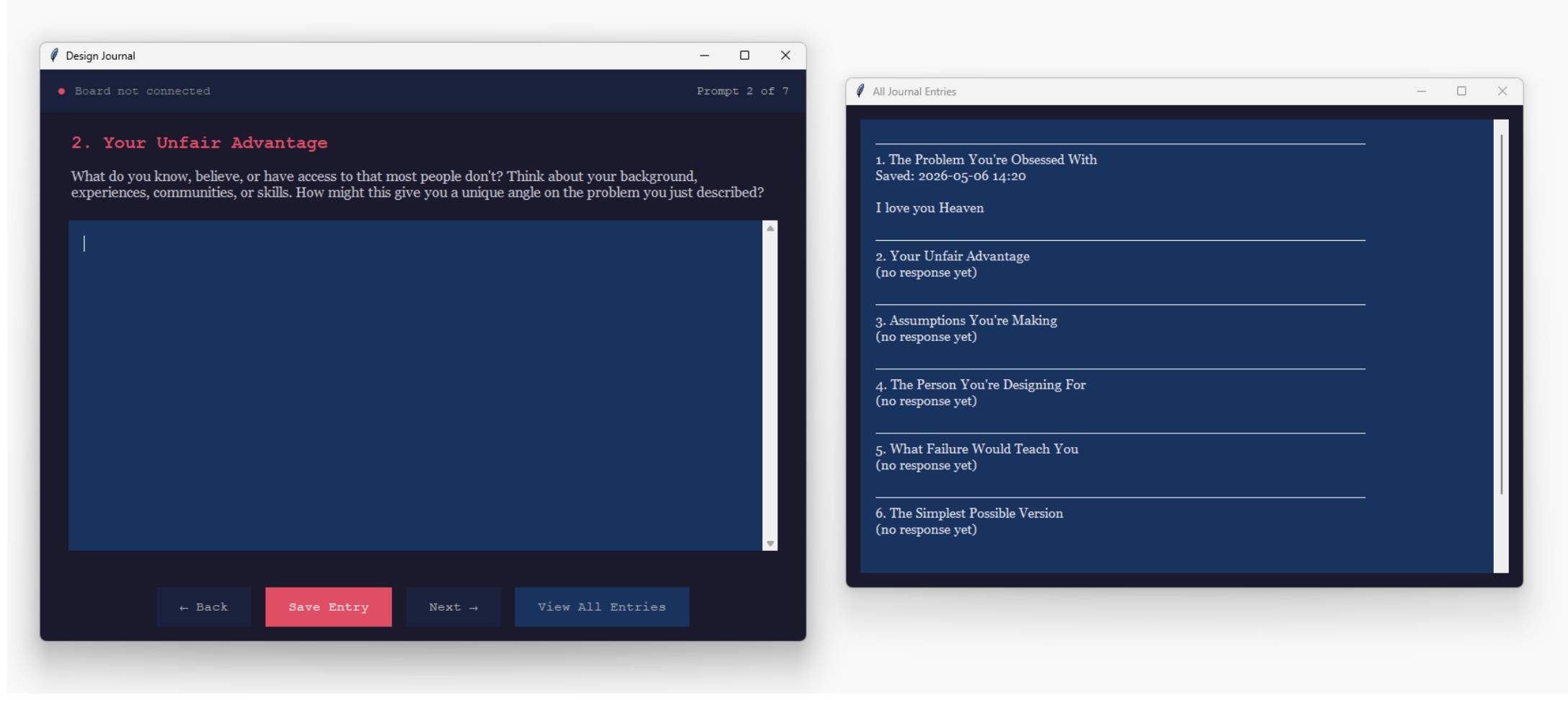 Viewing All Entries