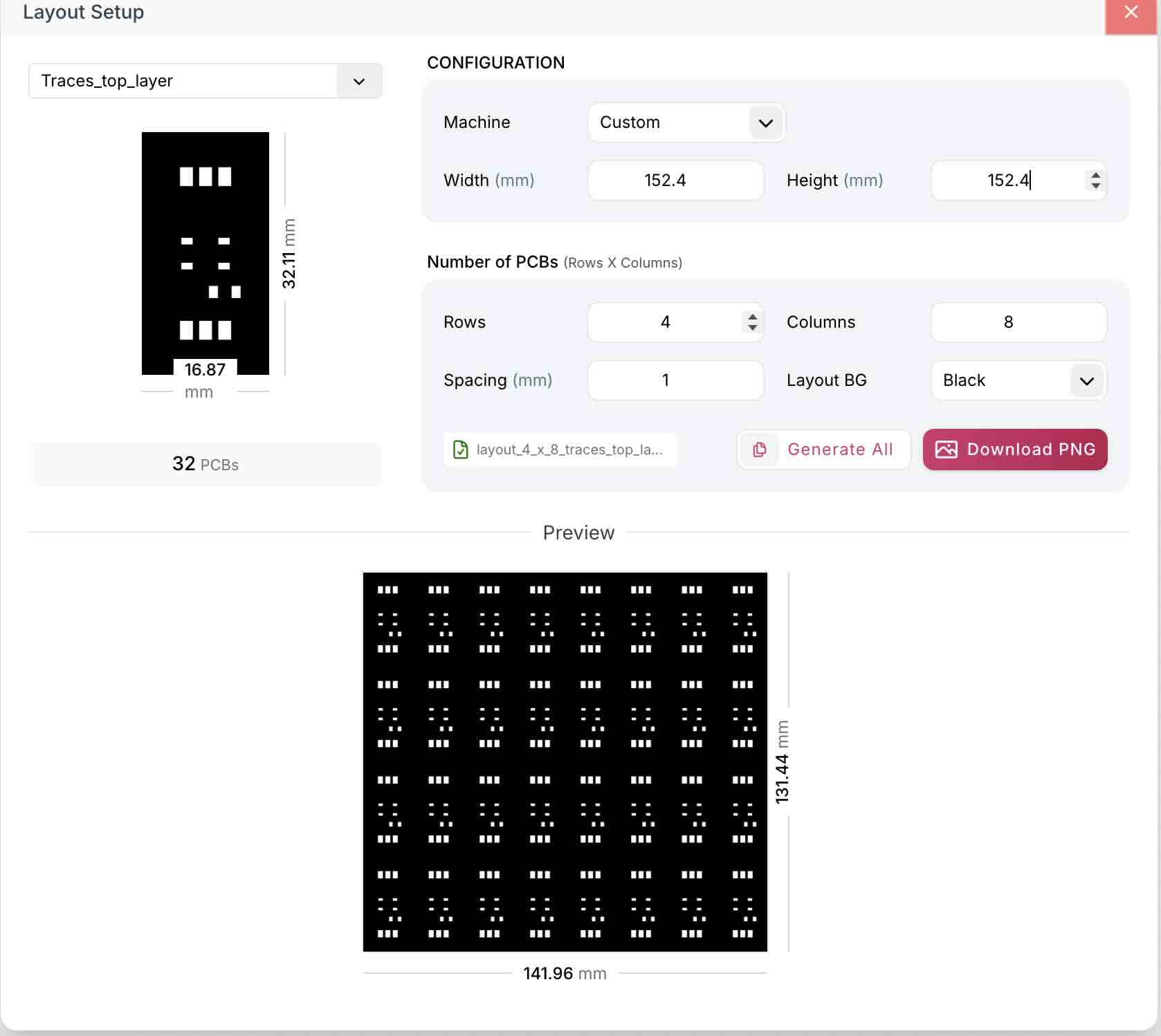 PCB multi layout experimentation