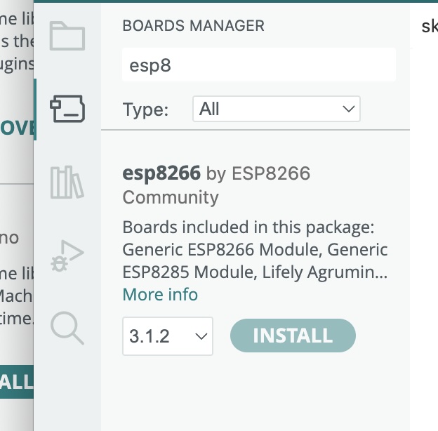 Then add board in board manager. Search for ESP32 by espressif systems.