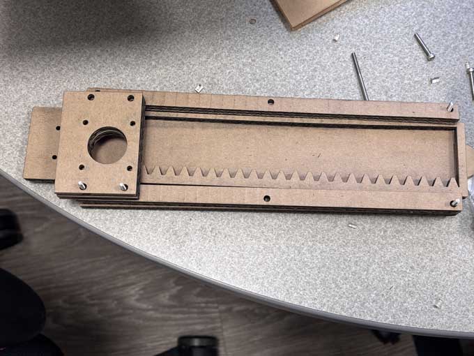 I cut an example in cardboard as a prototype-