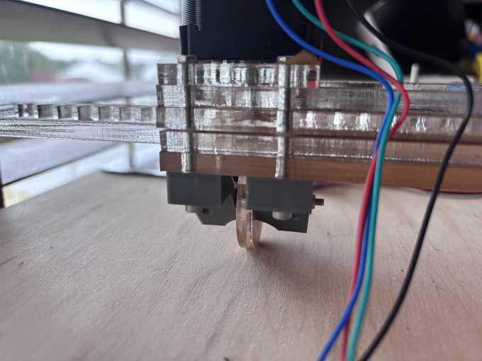 Rather than create a laser cut wheel holder, I laser cut the wheel itself and then designed and 3d printed the wheel for