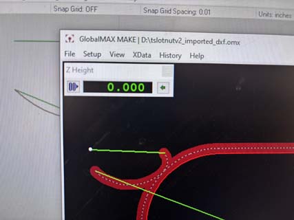 Zeroing the Z axis on the waterjet