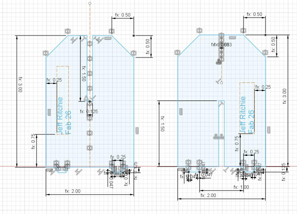 Gear Holder parameters in sketch