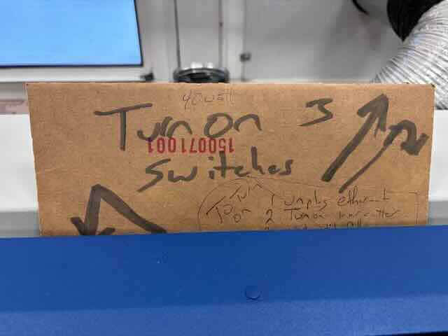 reminder to turn on the air compressors