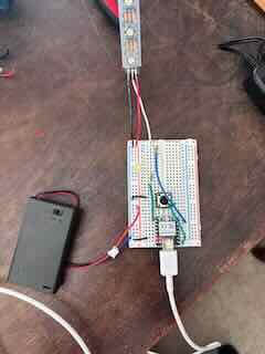 Neopixel and RP2040 circuit