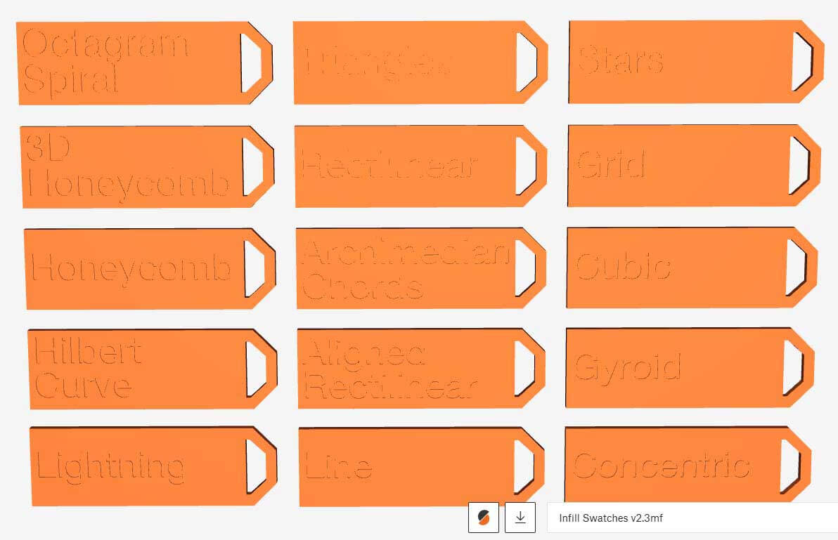 Infill swatch labels