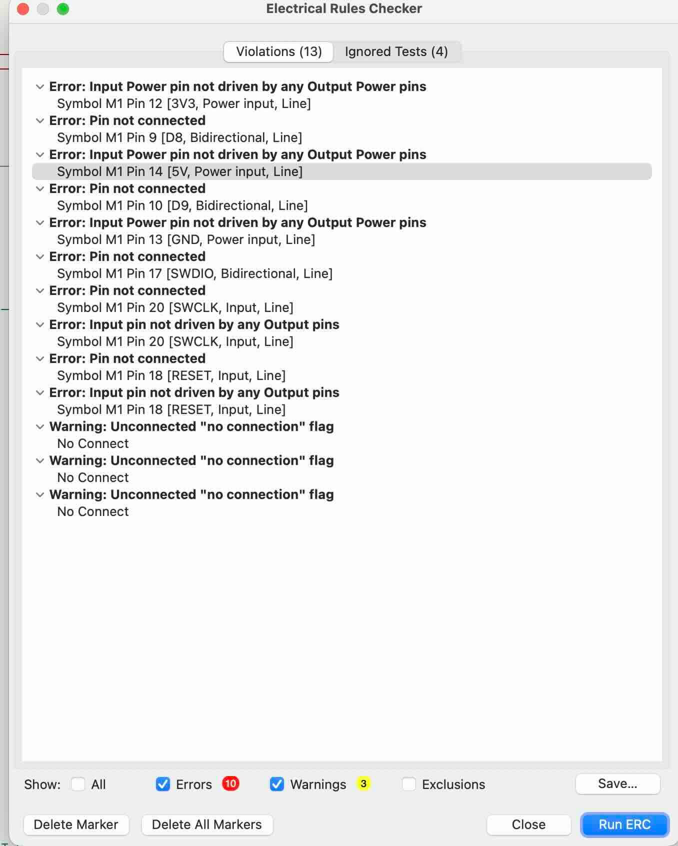 ALl of the ERC errors
