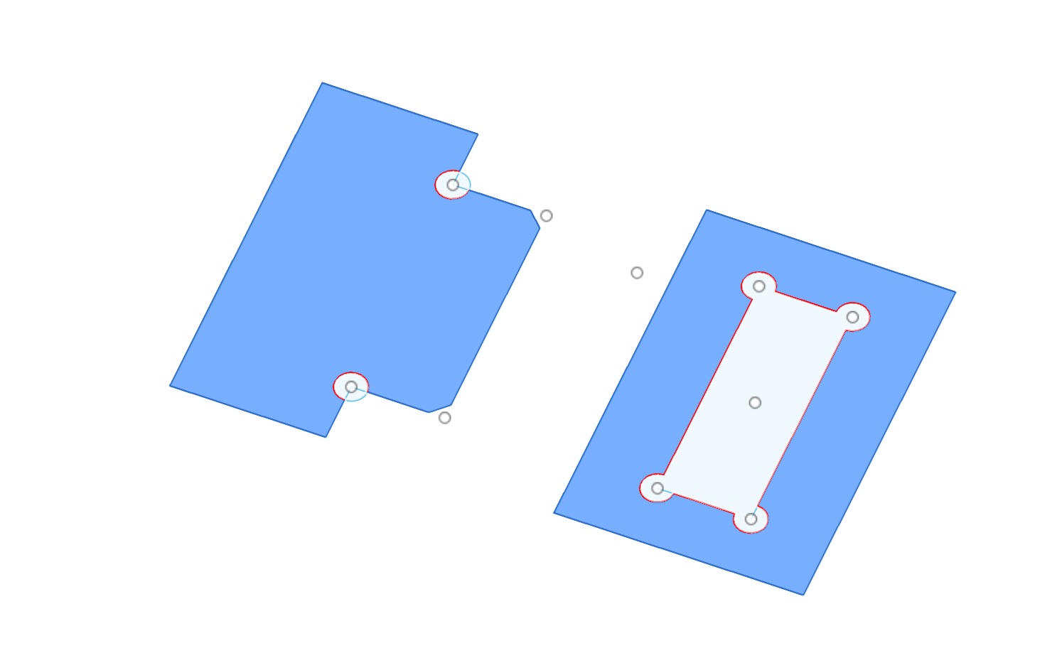 Double dog bone test cut