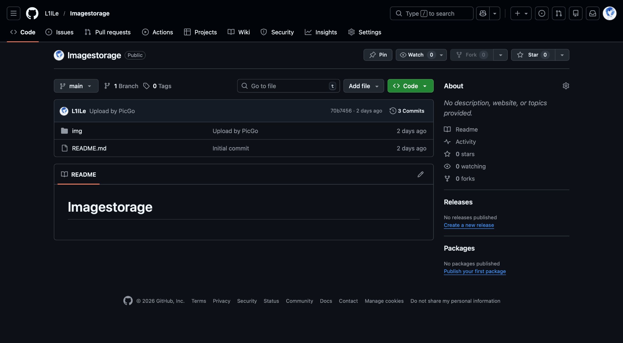 GitHub Imagestorage Repository