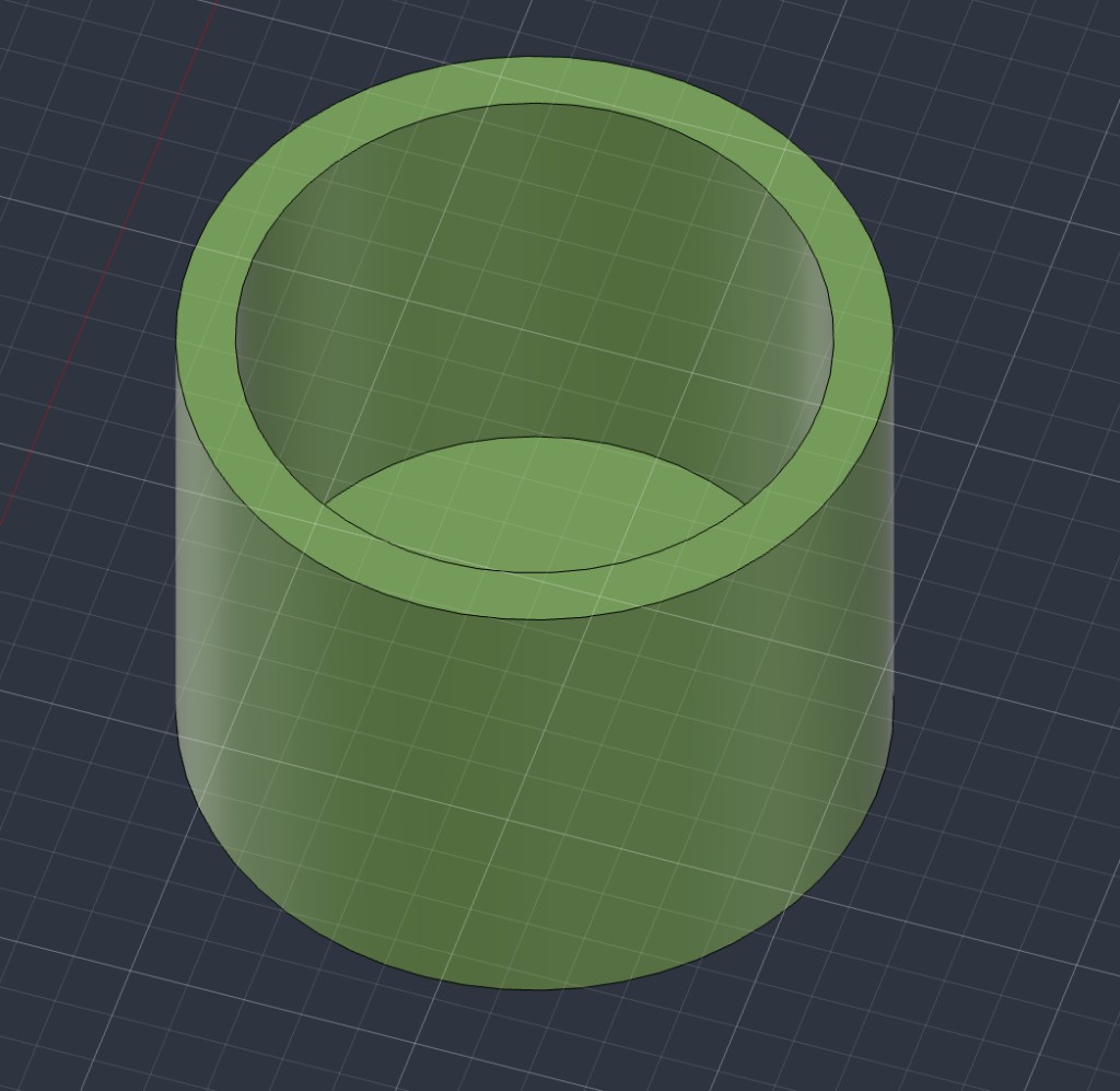 Base 3D hollow cylinder result