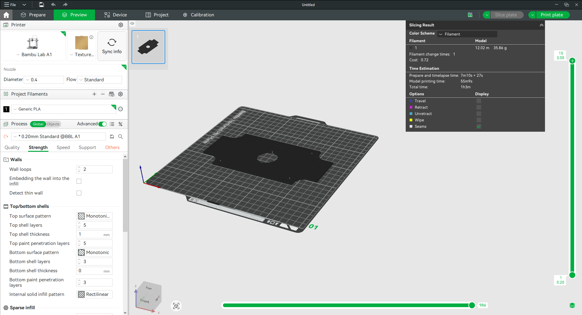 3D printing the lid enclosure