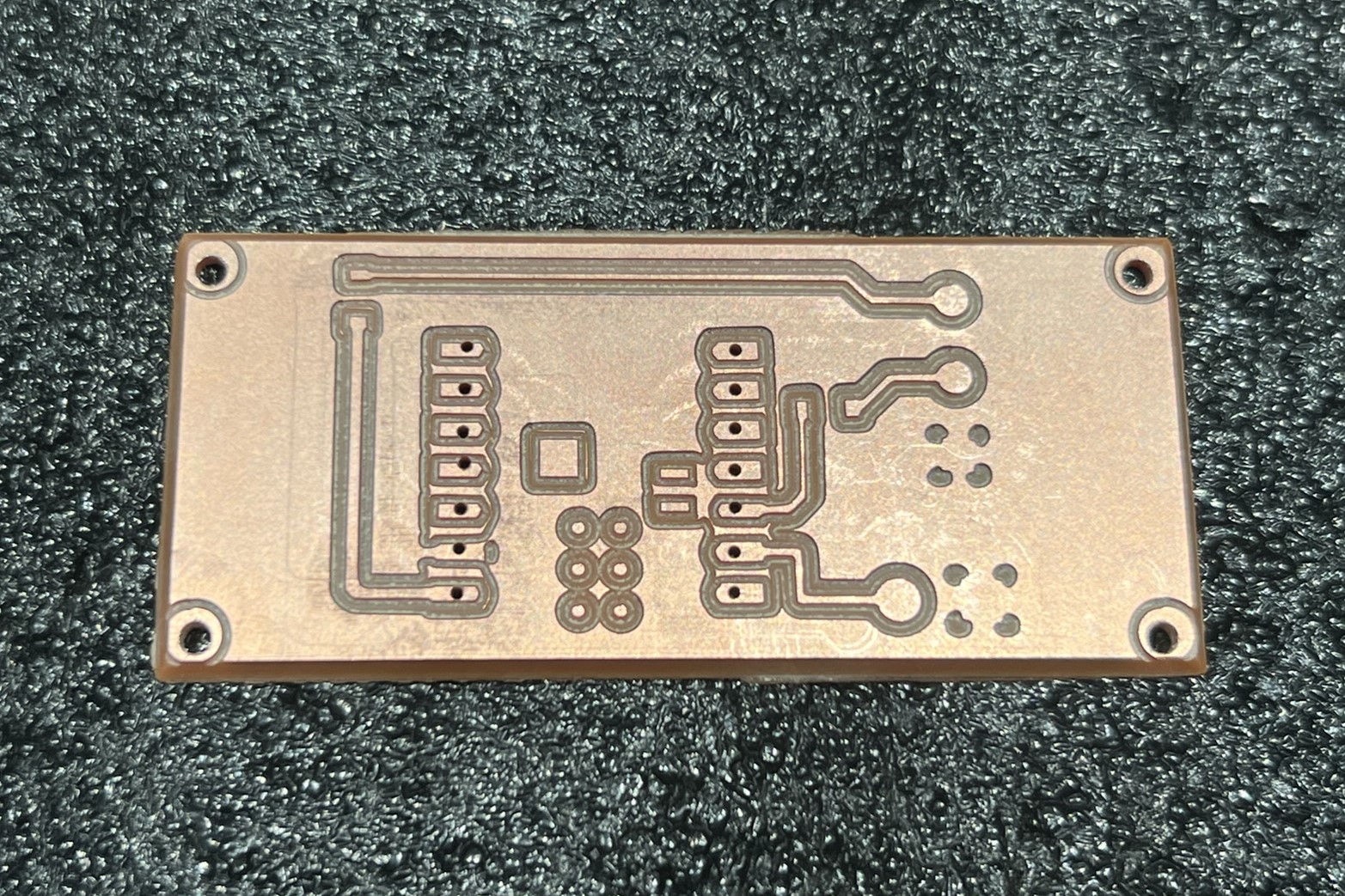 Completed PCB after milling