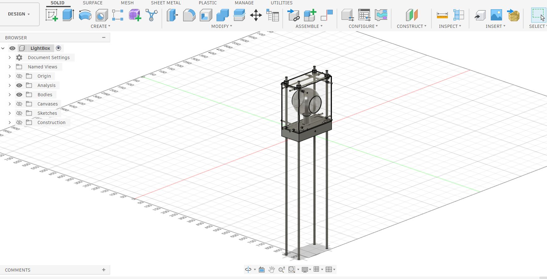 Light Alarm 3D CAD assembly in Fusion 360