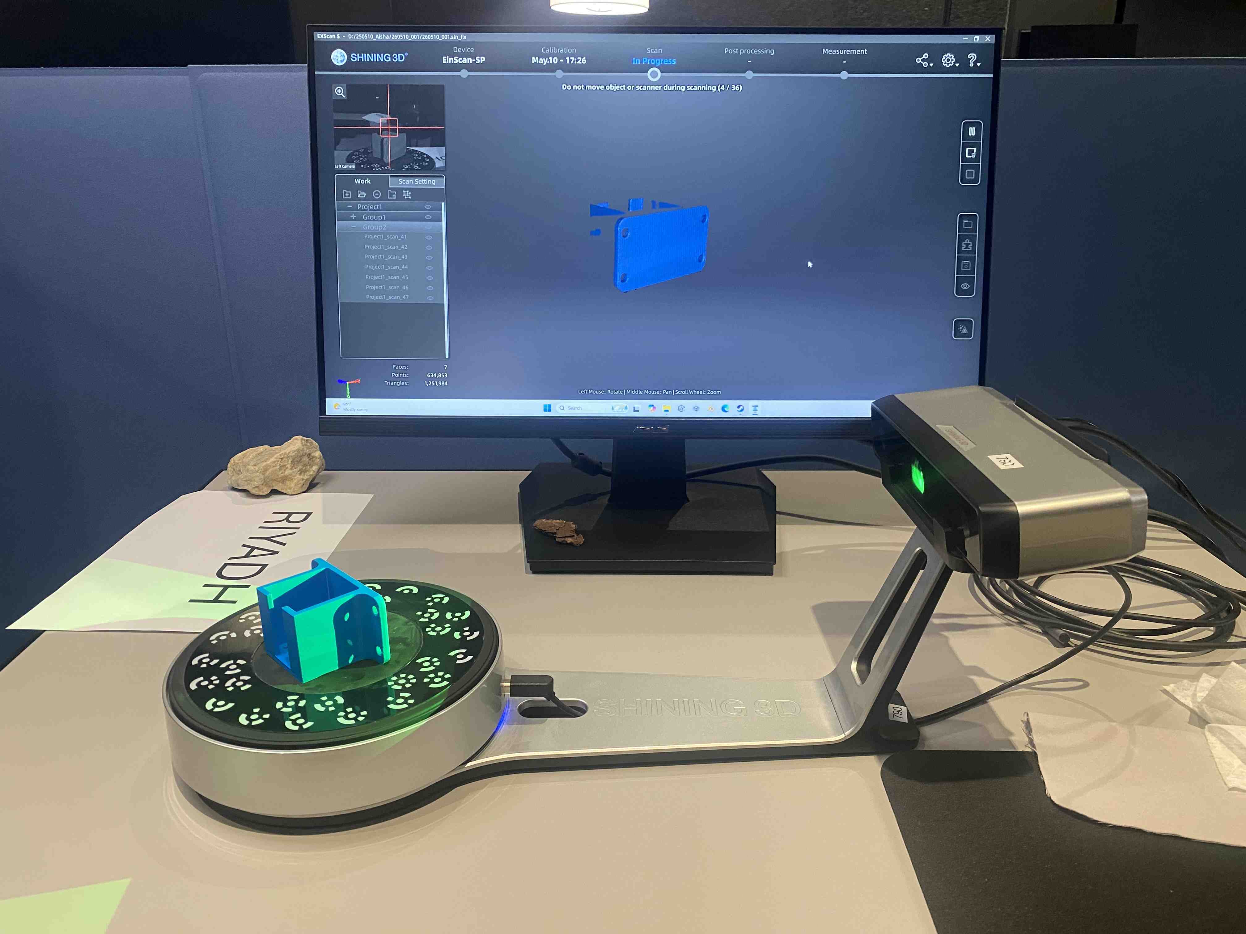 Scanning — second side of motor mount