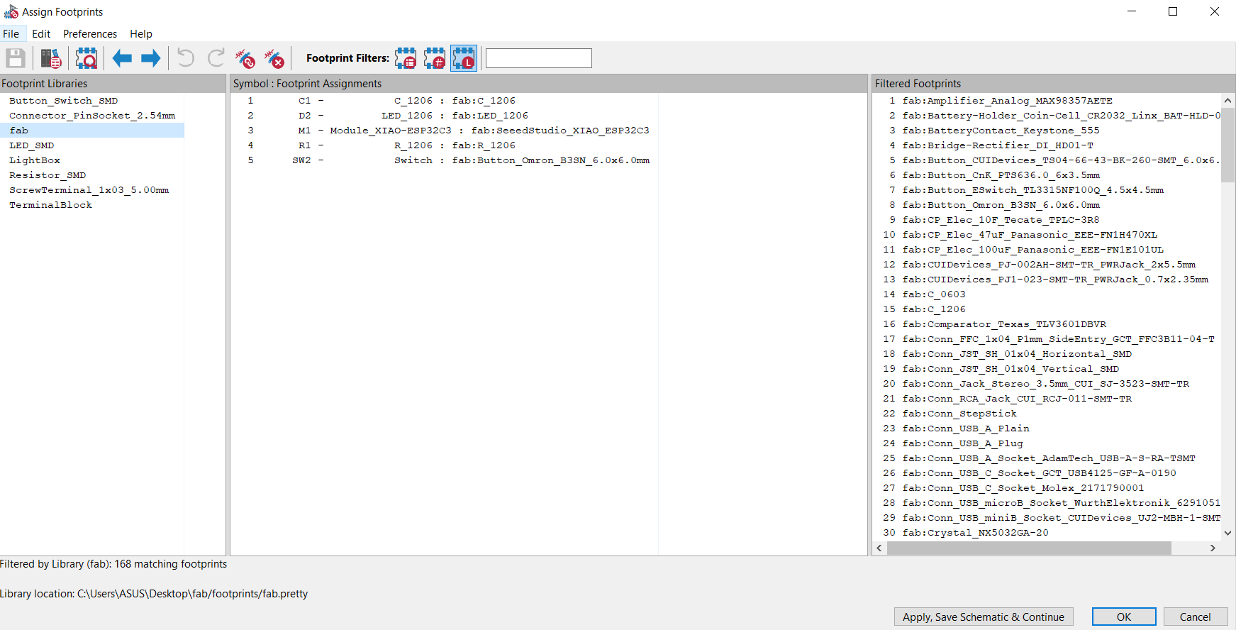 Completed schematic with ERC passed