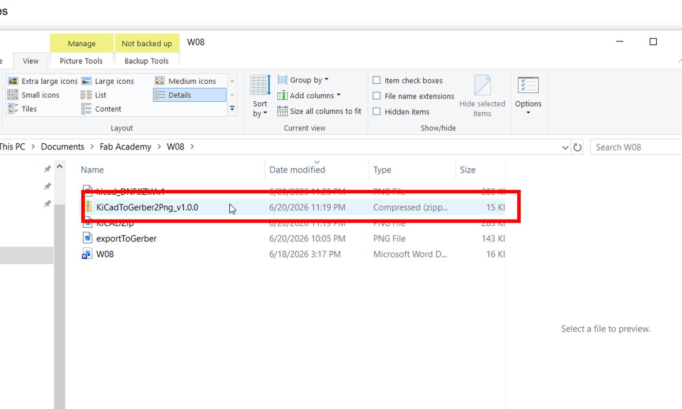 Gerber2PNG plugin zip file downloaded