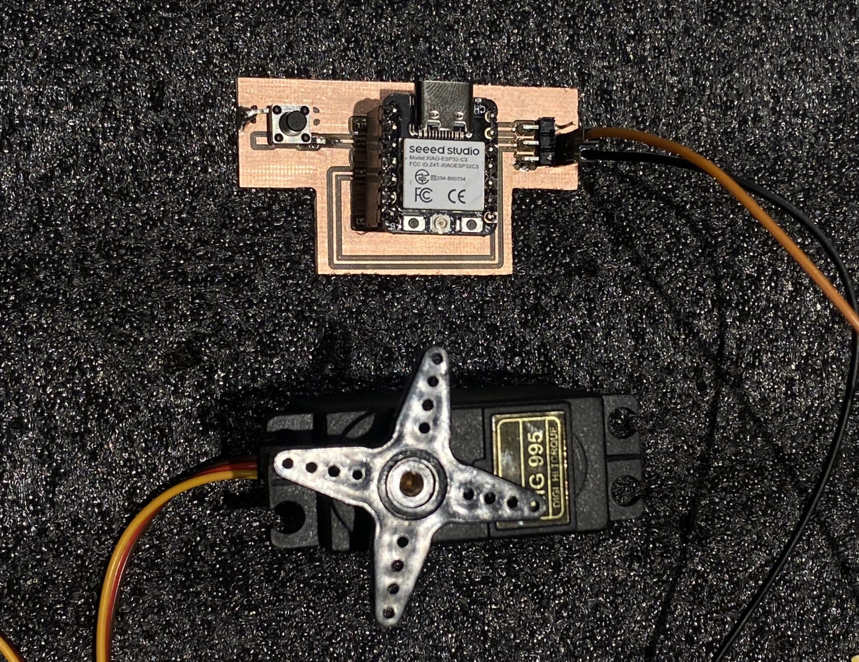 Fabricated PCB with all components soldered
