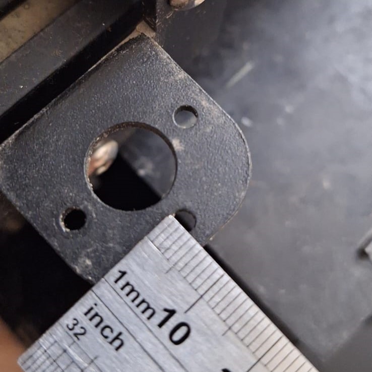 Original FDM print head assembly being measured