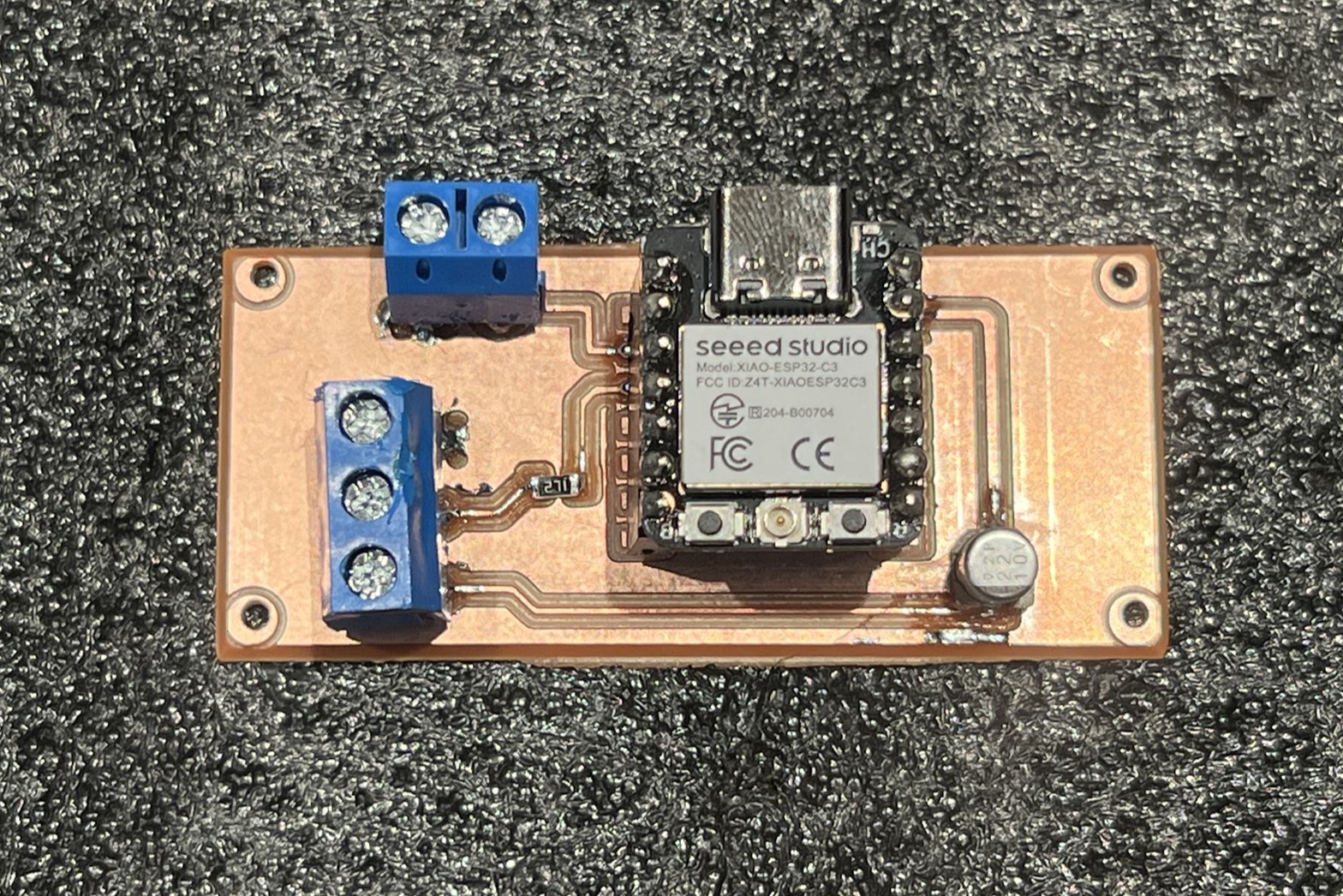 PCB installed in wiring enclosure