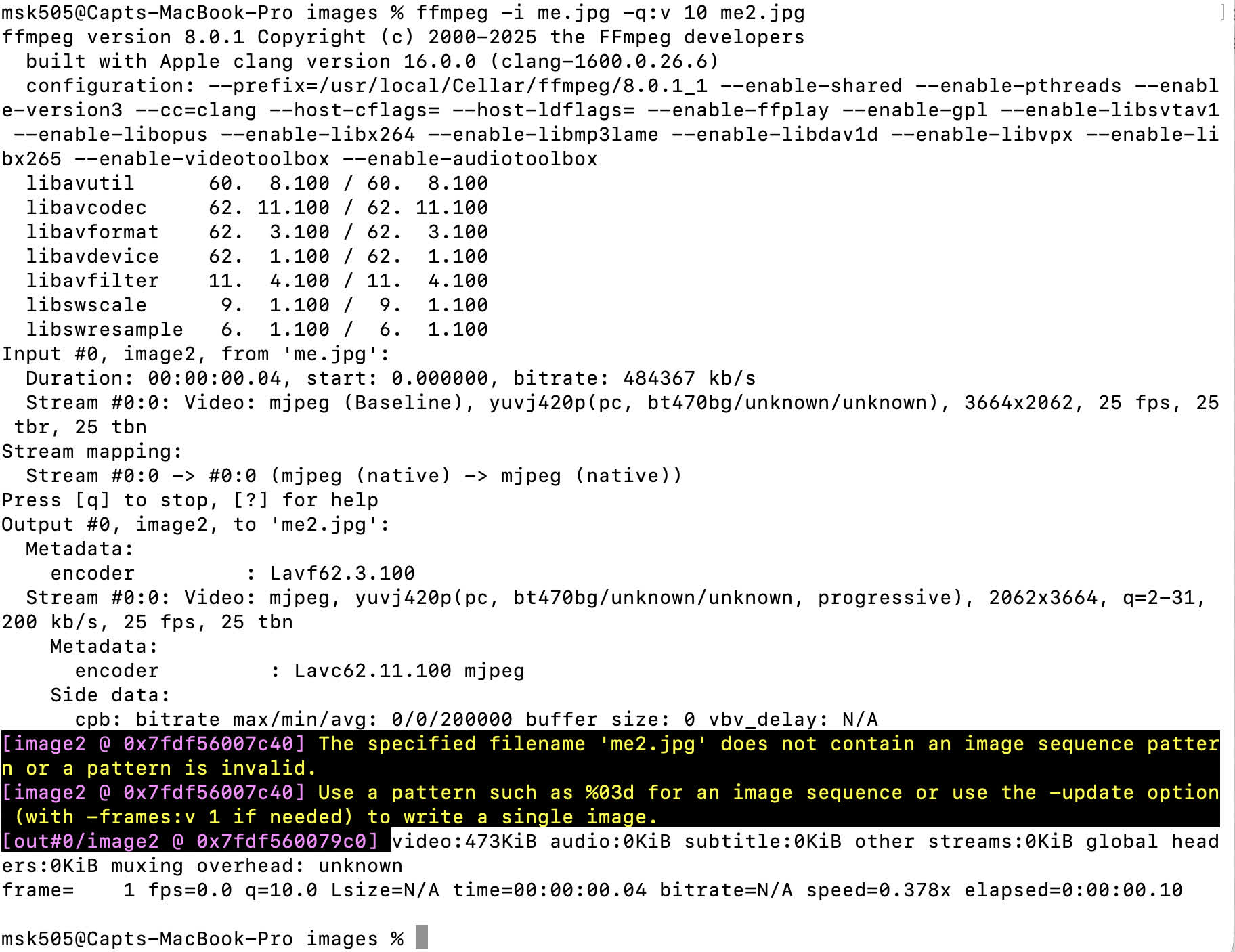 Compress using ffmpeg