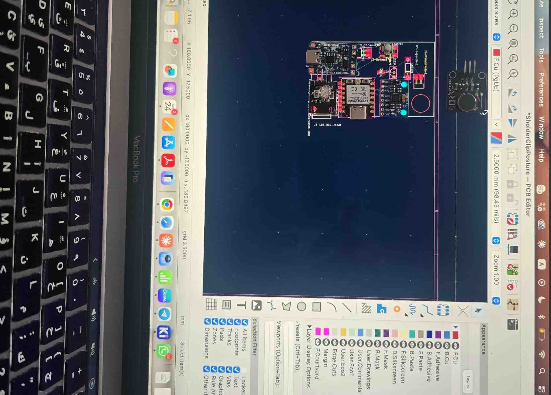 aligneing the component