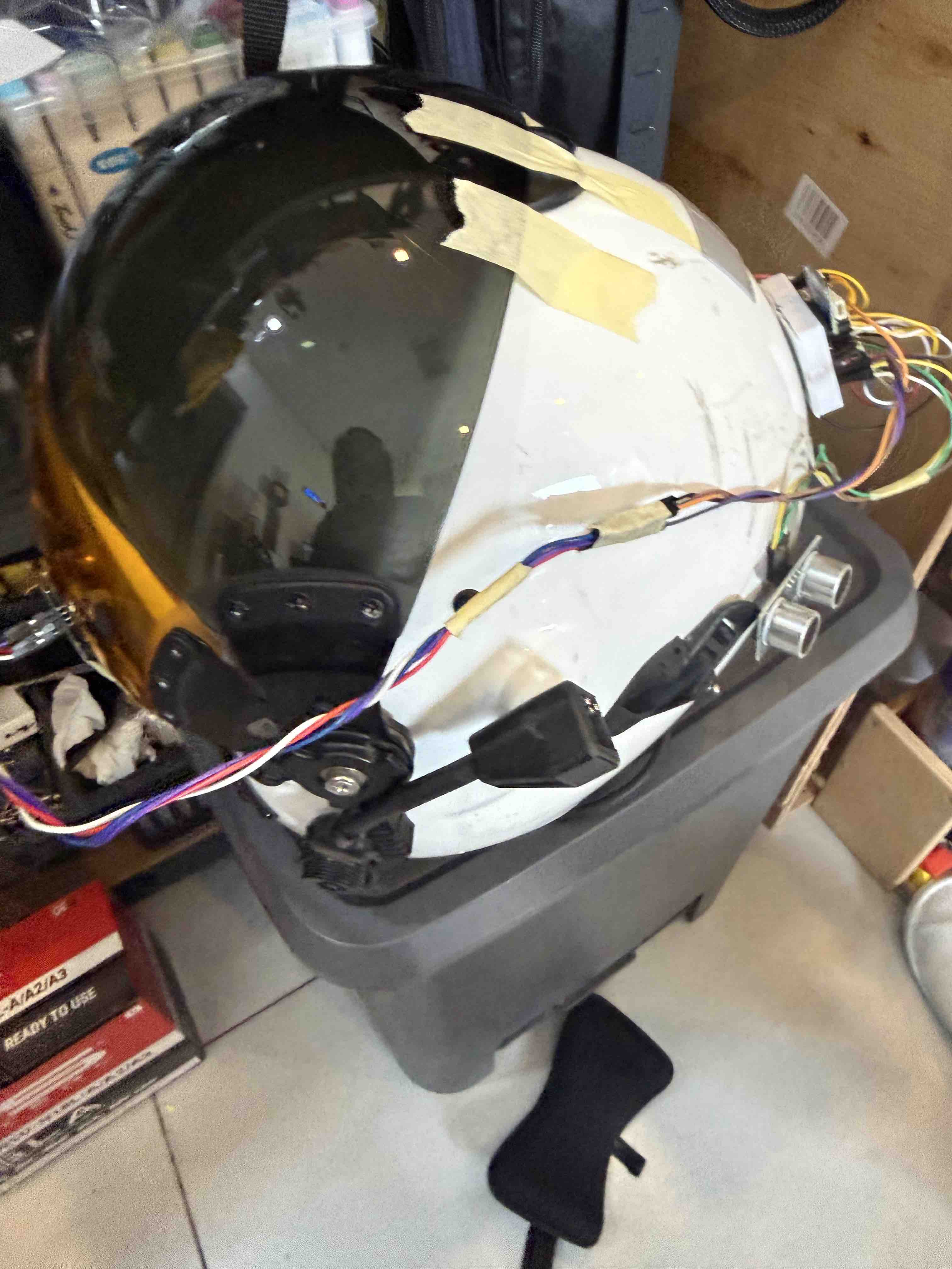 HUD helmet integrated prototype