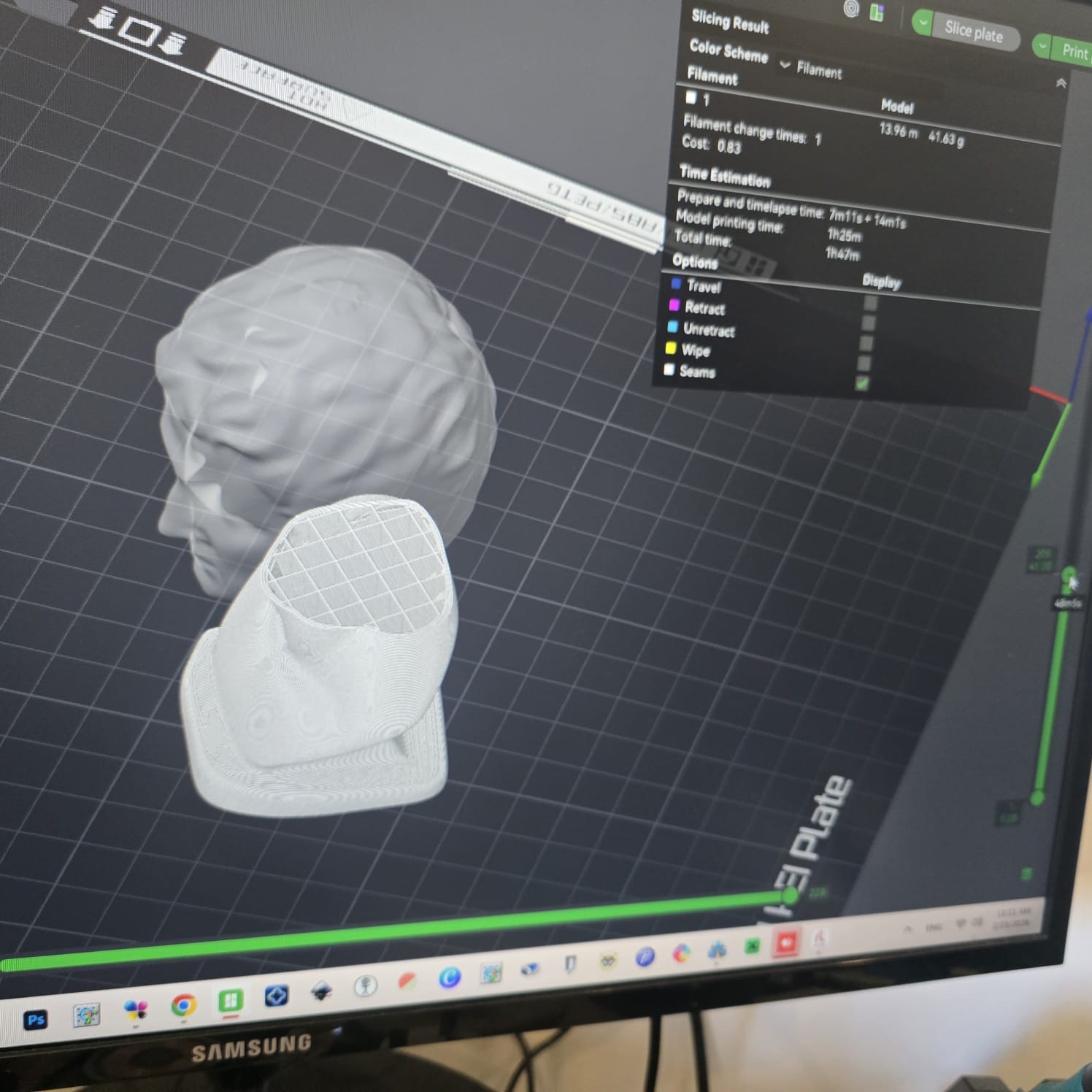 Slice preview in Bambu Studio