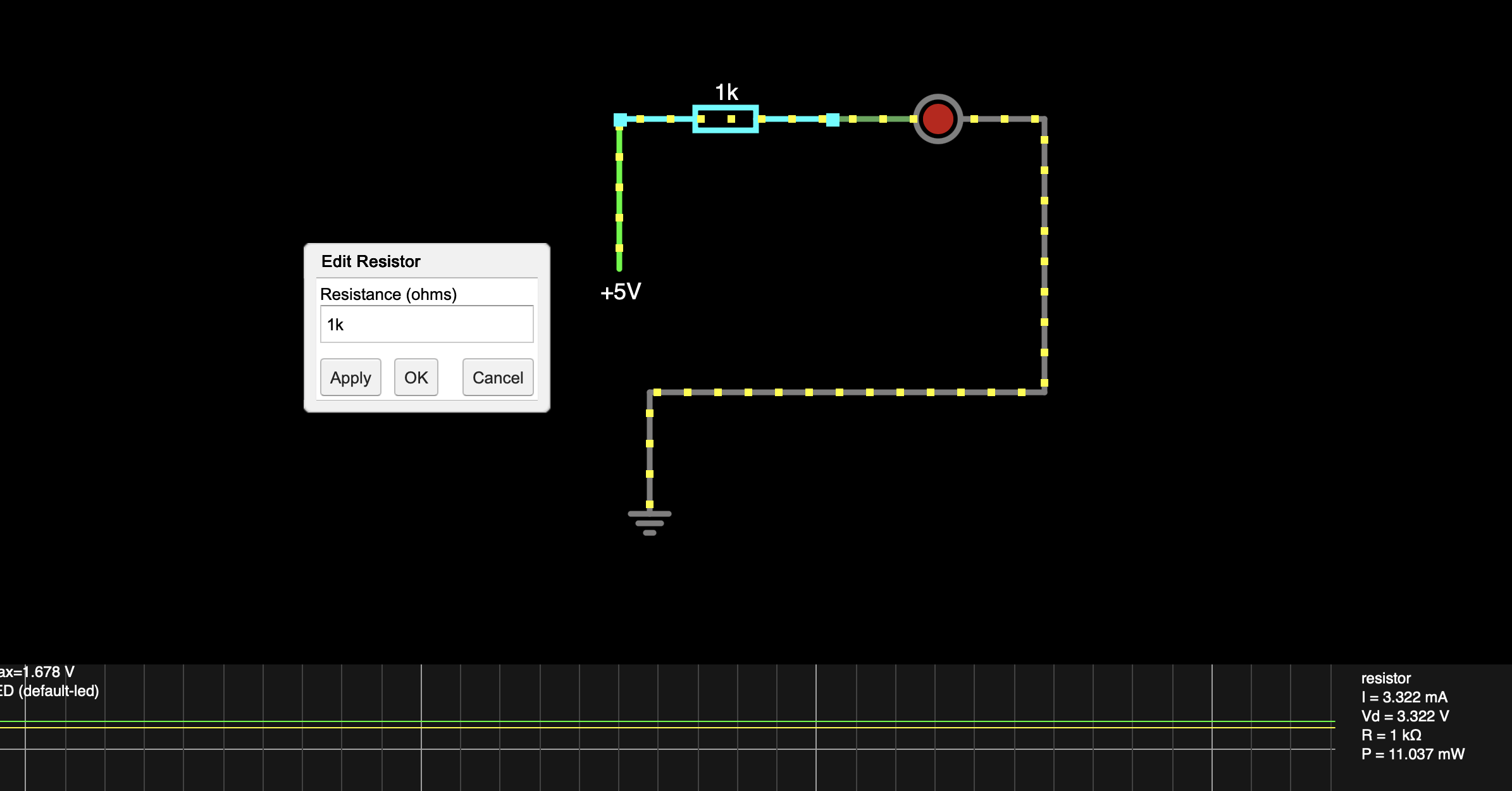Serial monitor showing input readings
