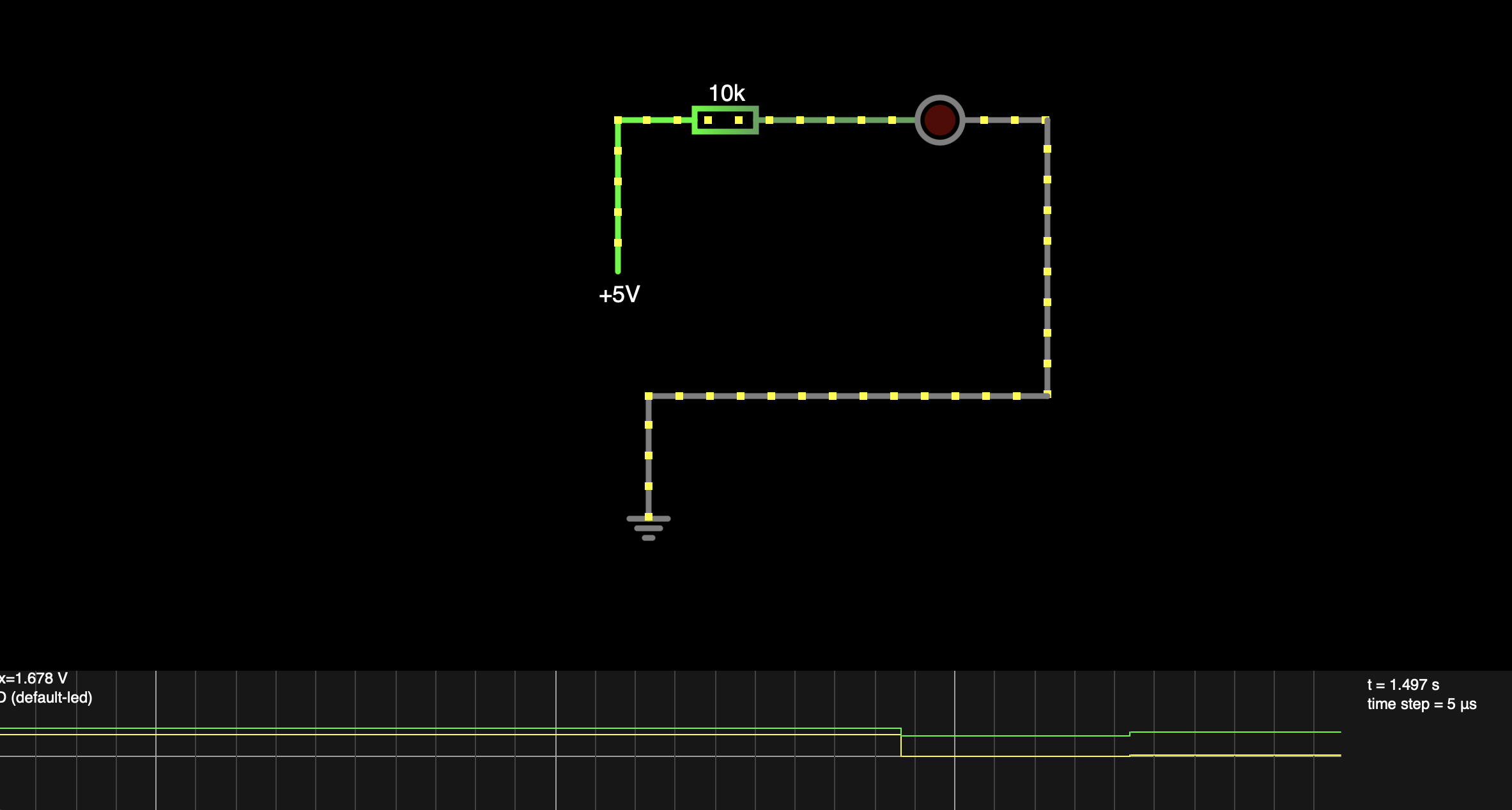 LED with 10k Resistor