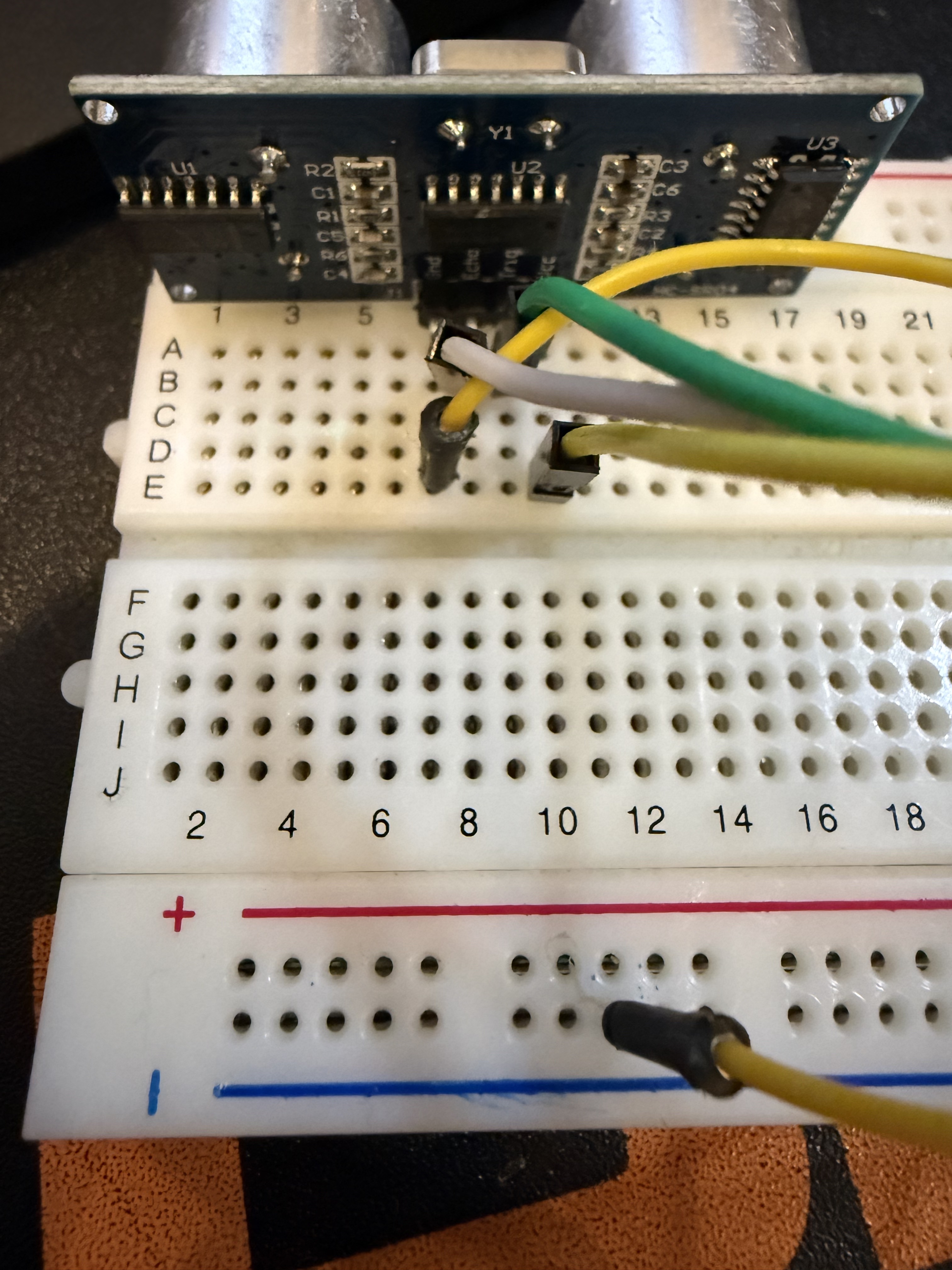 Close-up of sensor pins