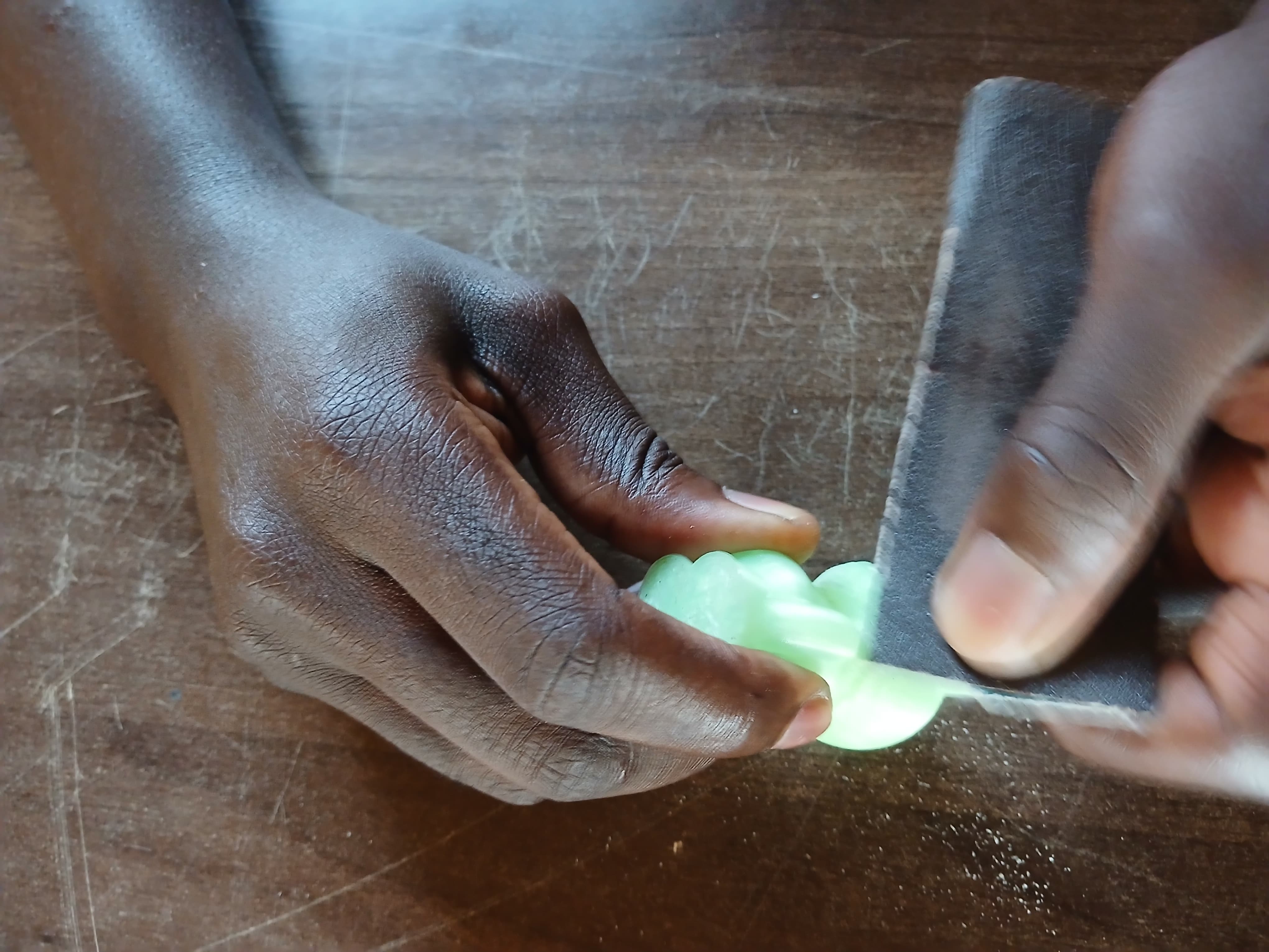 Sanding the printed model