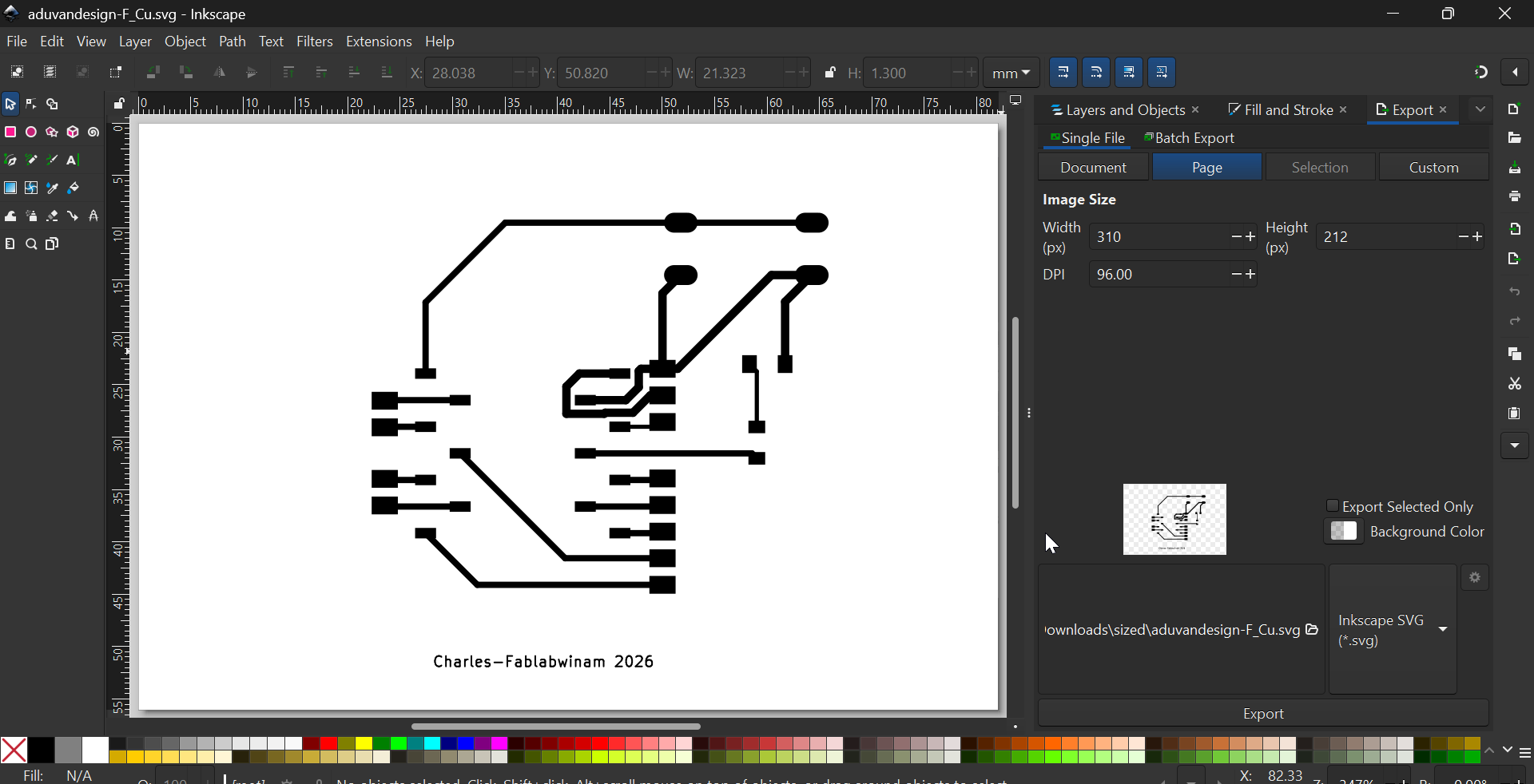 Resizing the SVG in Inkscape