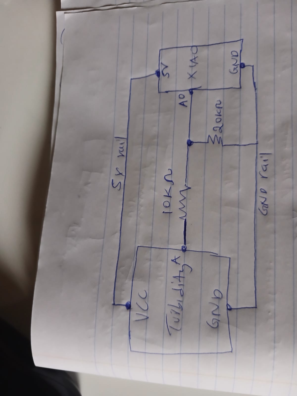 Hand-drawn schematic