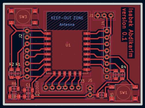 Final PCB Layout — ESP8266 Dev Board