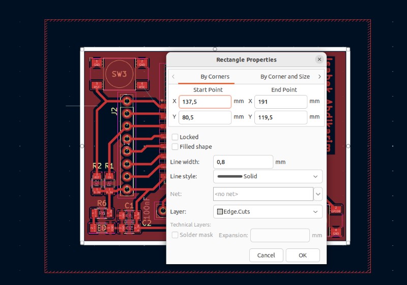 Track and Via Properties — TXD Net