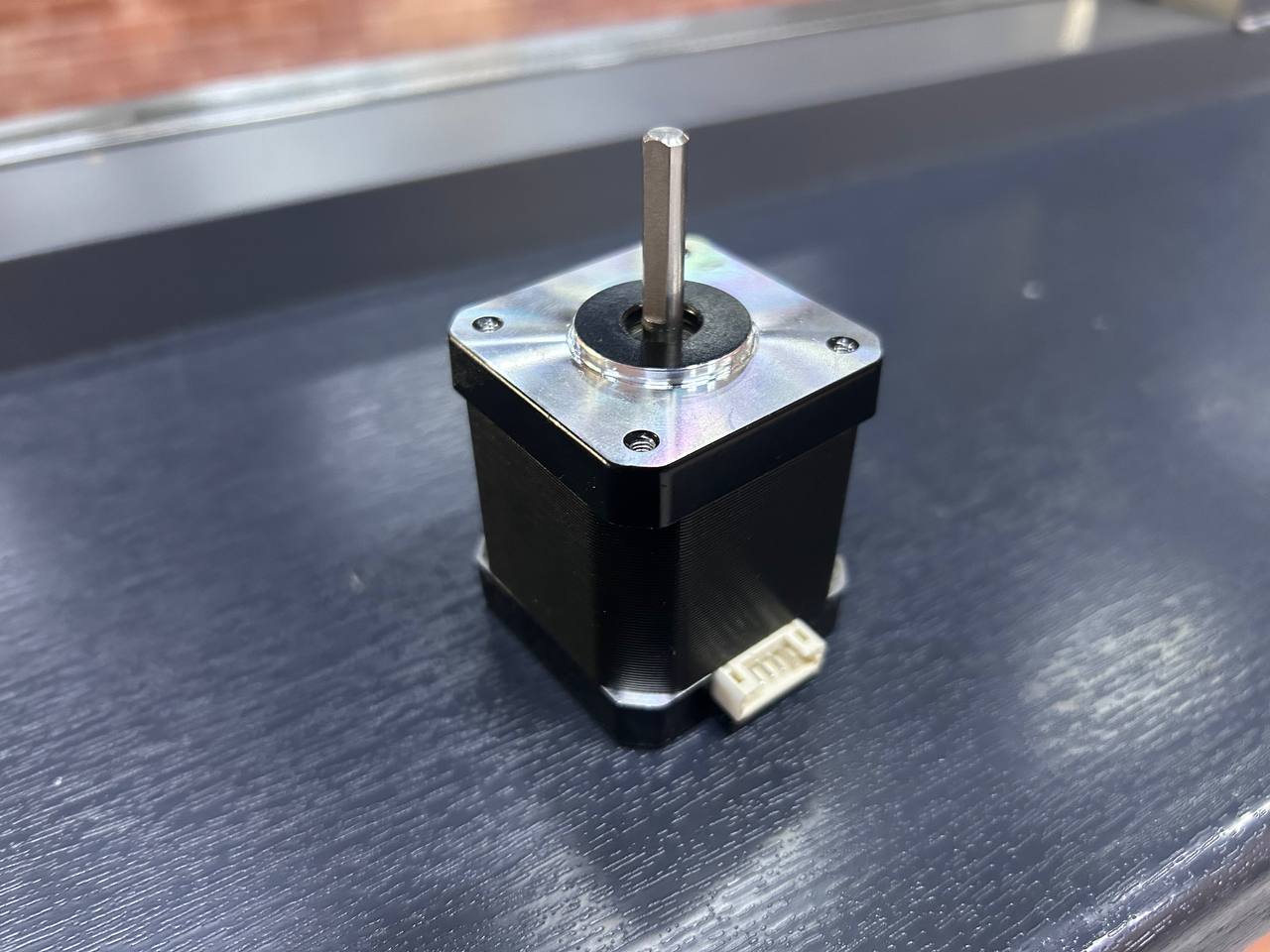 NEMA 17 stepper motor on the lab bench