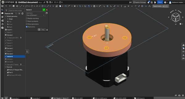 Extrude 4 — flange cover plate extruded at precisely 2.2mm