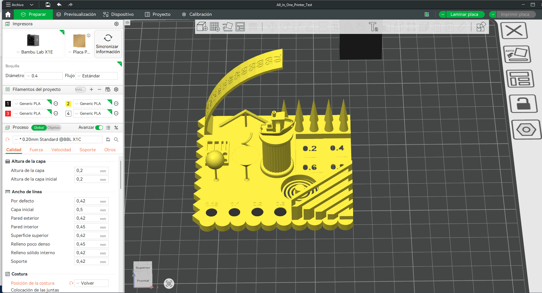Bambu Studio calibration test