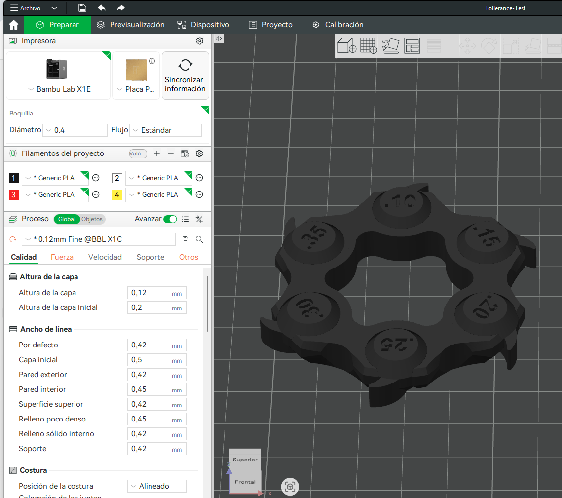 Bambu Studio tolerance test