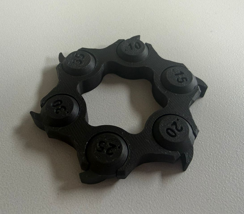 Printed tolerance test on Bambu Lab X1E